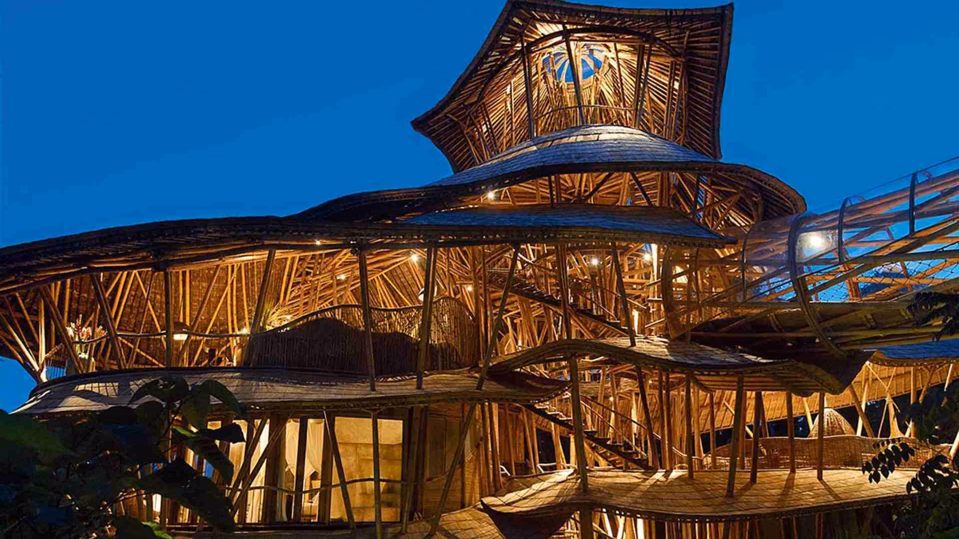 Bamboo Buildings In Bali