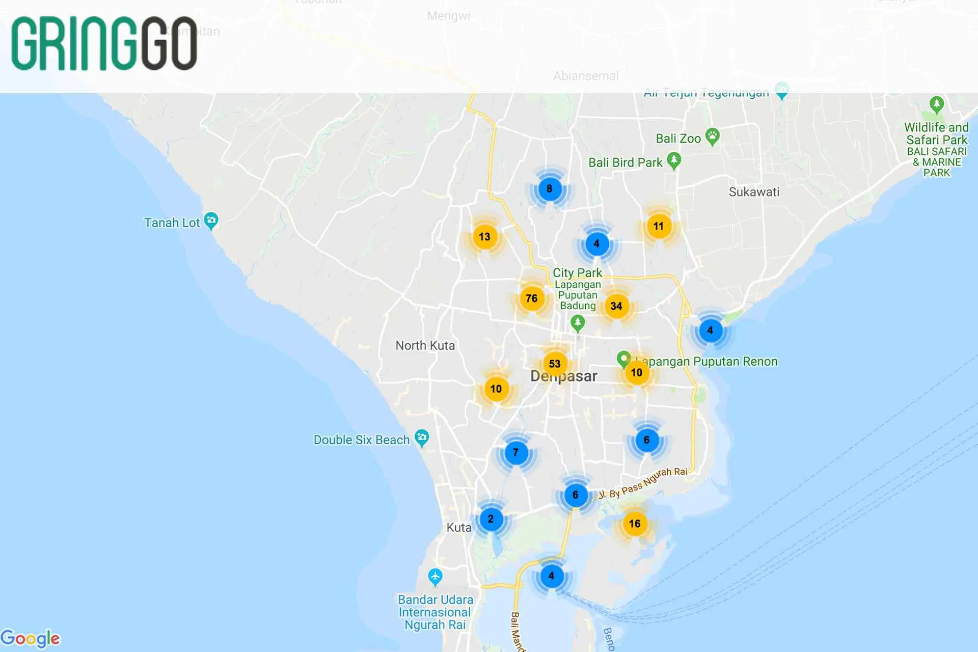 Gringgo Denpasar map.