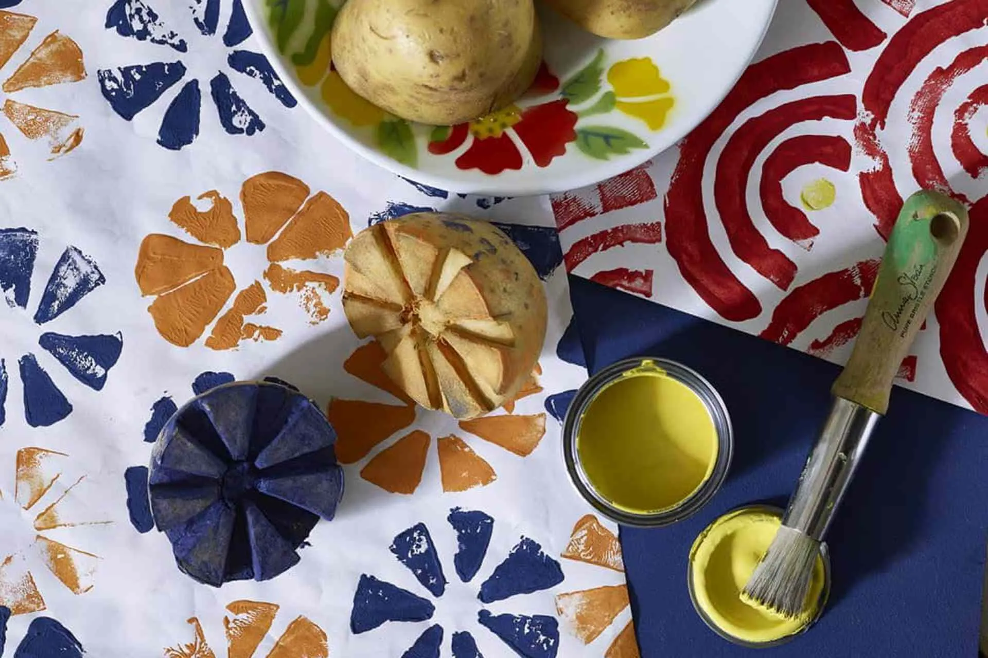 Block Printing with Fruits and Vegetables