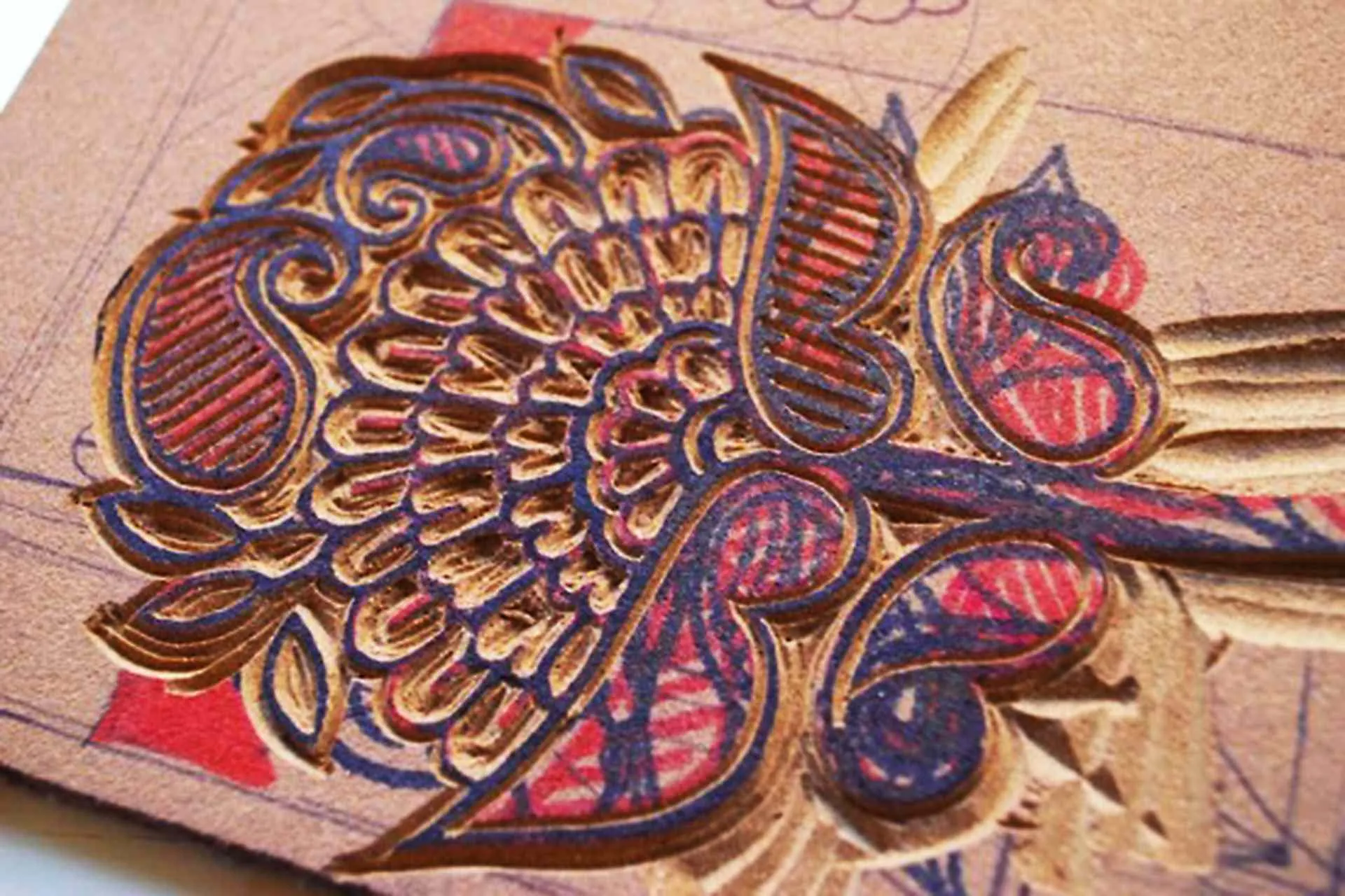 The carved wood